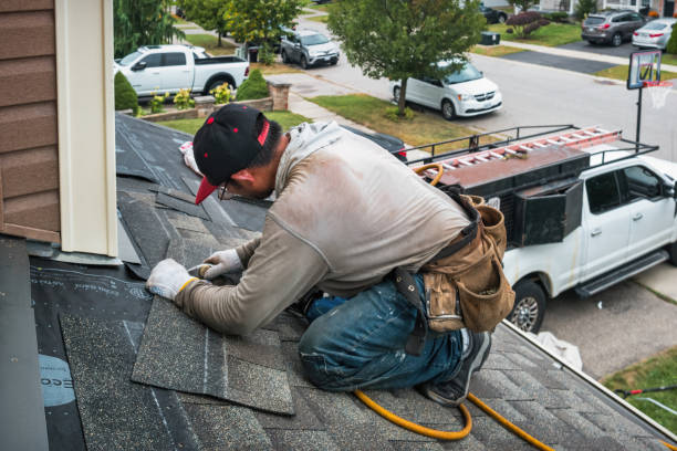Professional Roofing technician working in Marston, NC